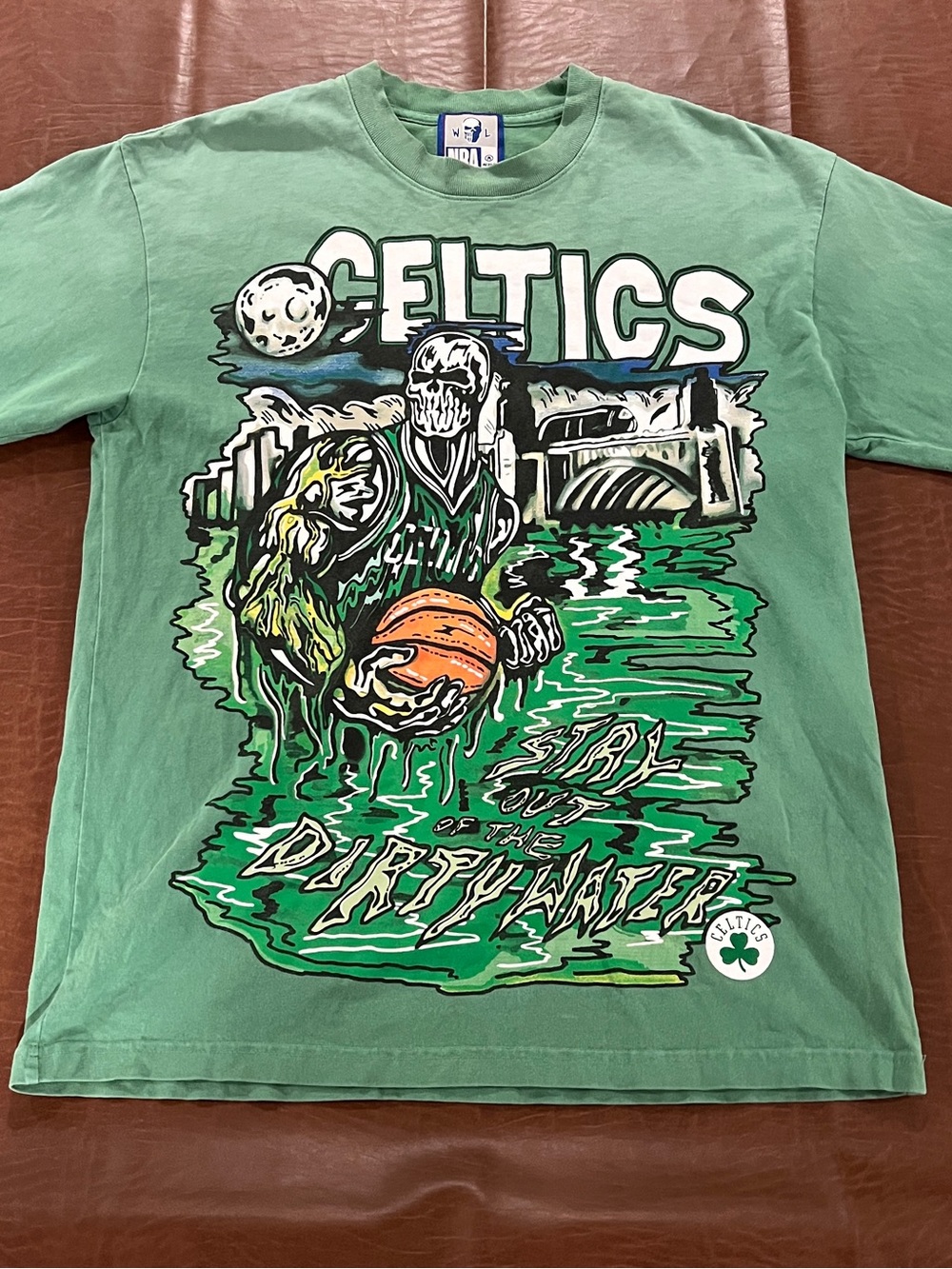 Rare Warren Lotus Green Boston Celtics Shirt - Size Medium